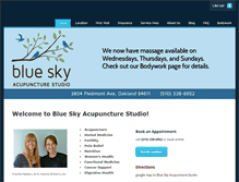 Tablet Screenshot of blueskyacustudio.com
